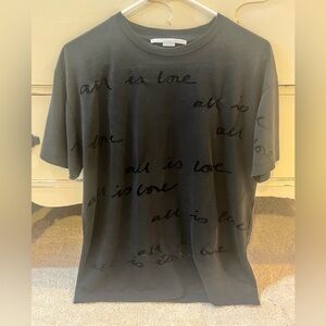Stella McCartney All is Love Burn Out Black T Shirt Size 40 Medium